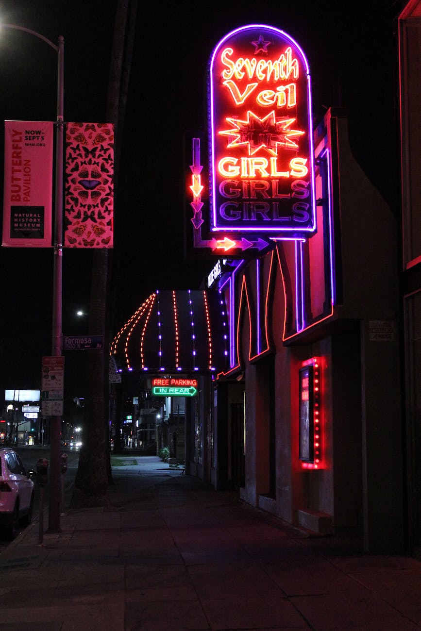 neon signs of a club